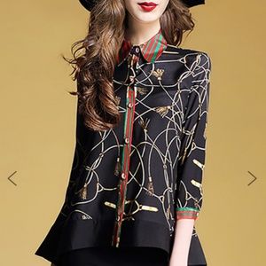 Black flounce casual 3/4 printed shirt - BRAND NEW